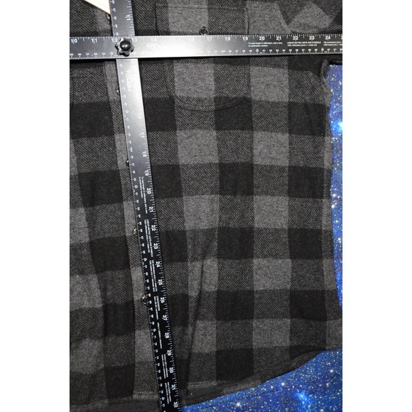 Faherty Shirt Mens XL Gray Black Legend Sweater Buffalo Plaid Flannel Button Up - Picture 6 of 9